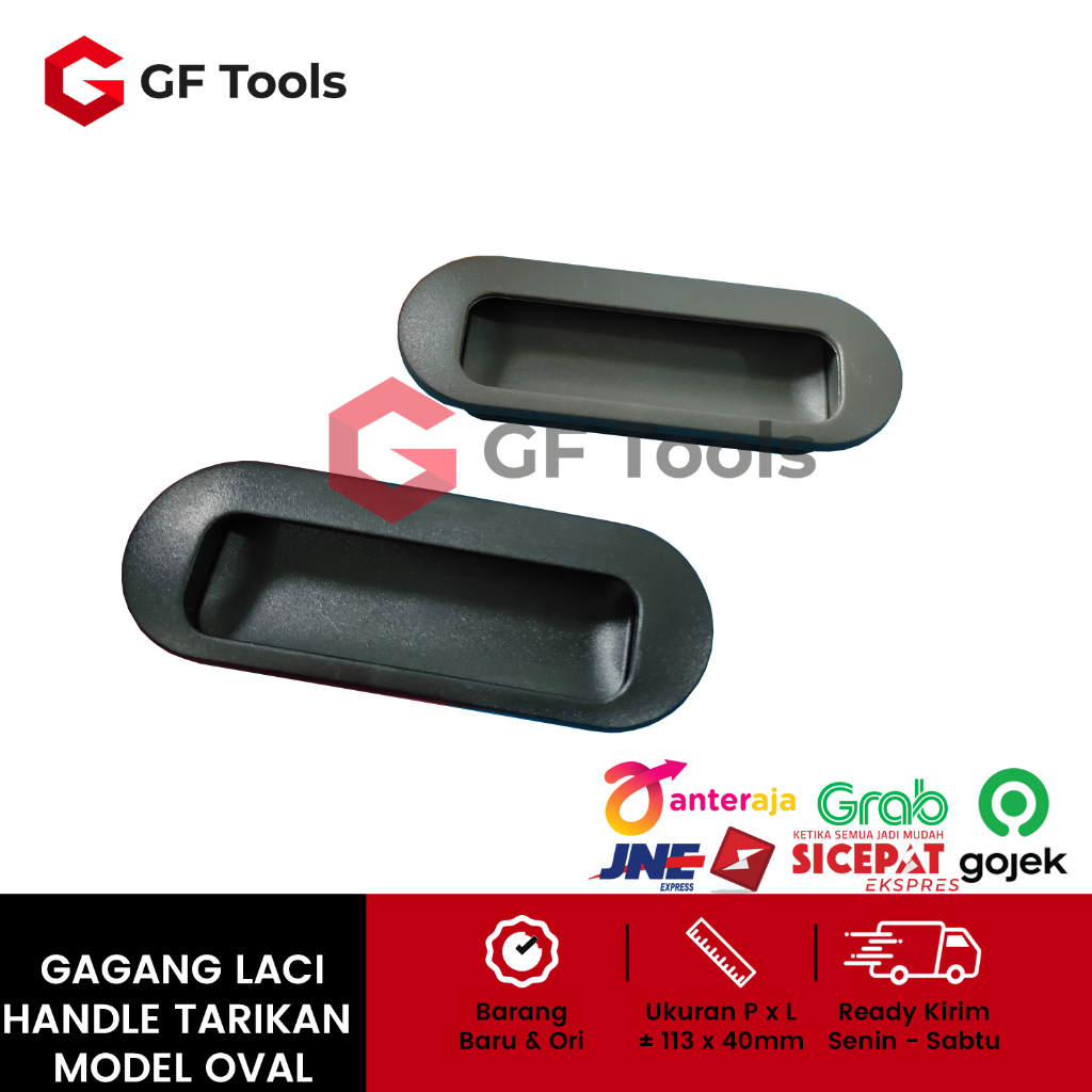Gagang Pintu Lemari Tarikan Laci Plastik Handle Model Oval