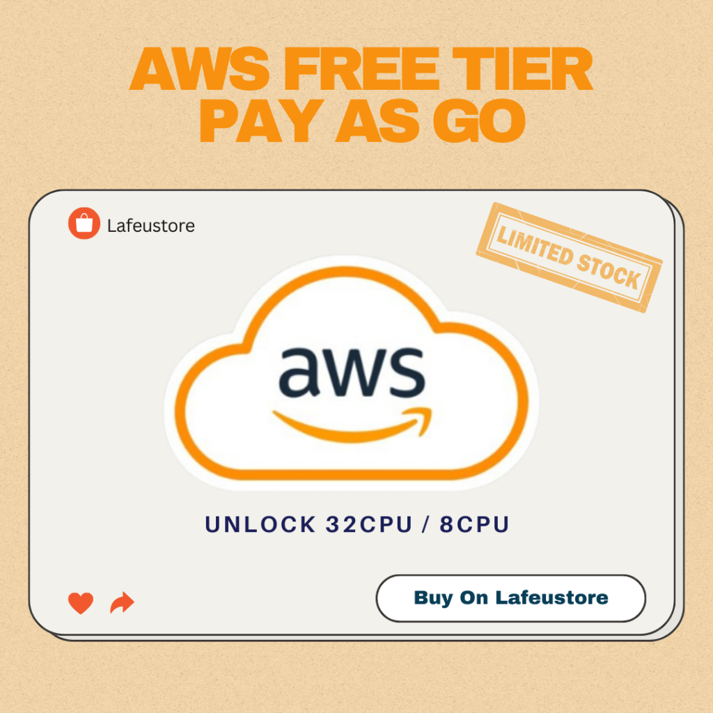Akun Amazon AWS Free Tier 1 Tahun Full Region