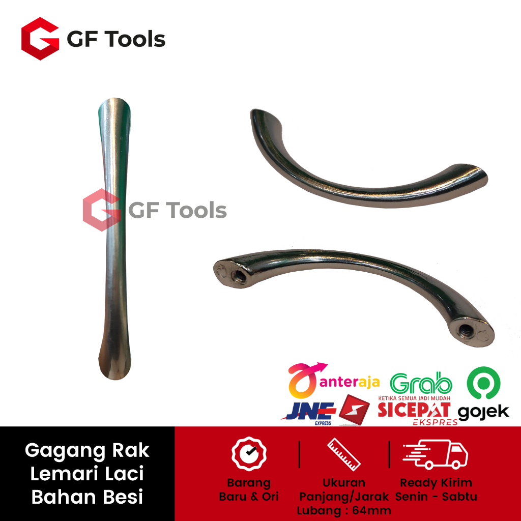 Tarikan Gagang / Handle Laci Pintu Lemari Rak Rak Piring Bahan Besi