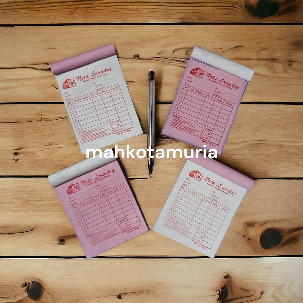 

BUKU NOTA LAUNDRY NCR 2 PLY MINI (READY STOCK) UKURAN 1/8 FOLIO