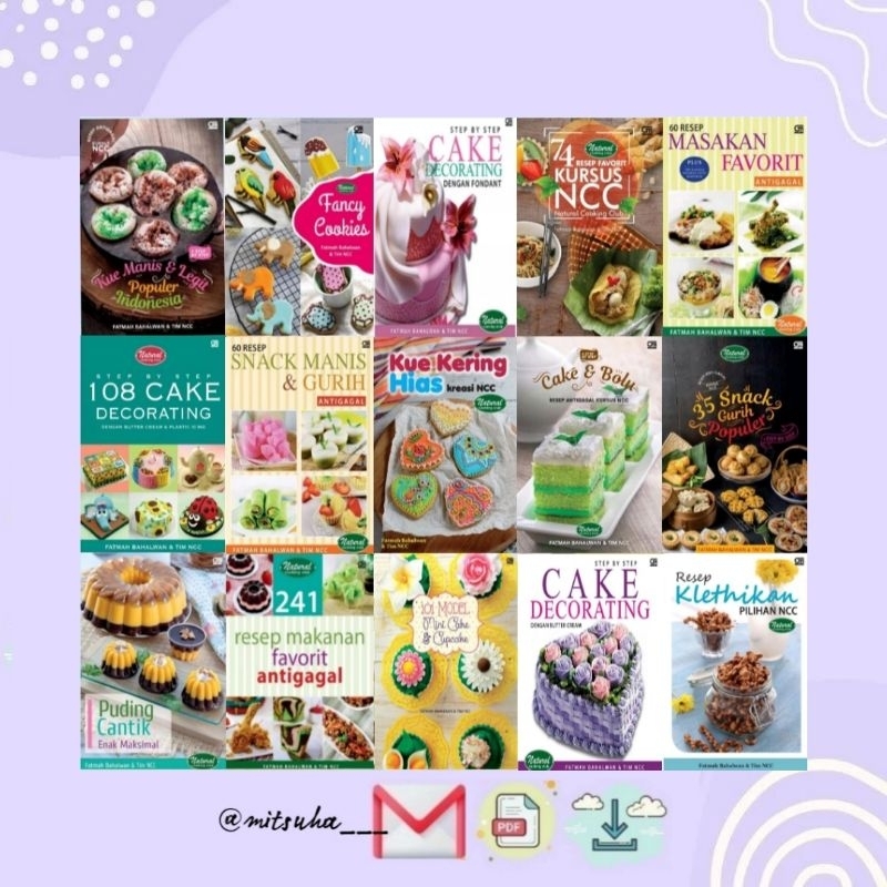 ꒰𝐁. 𝐈𝐍𝐃𝐎𝐍𝐄𝐒𝐈𝐀꒱ KOLEKSI FATMAH BAHALWAN Kue Manis & Legit Populer Indonesia, 241 Resep Makanan Favori