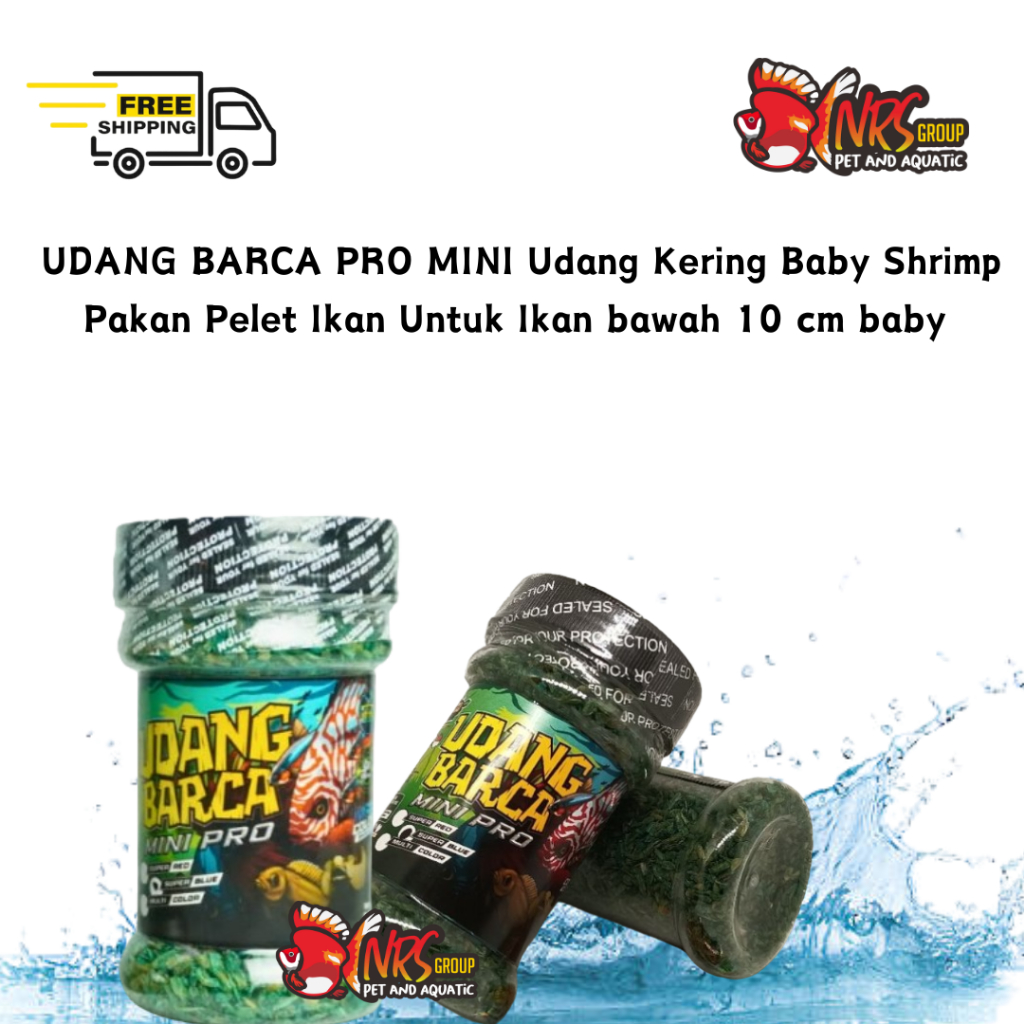 UDANG BARCA PRO MINI Udang Kering Baby Shrimp Pakan Pelet Ikan Untuk Ikan bawah 10 cm baby