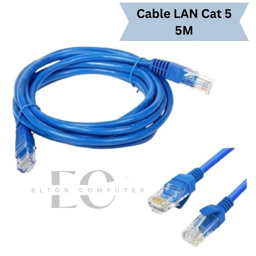 Kabel LAN 5M CAT 5E / Kabel UTP 5 Meter / Cable LAN CAT5 5m / Kabel LAN 5 Meter / CAT 5 Kabel LAN 5m