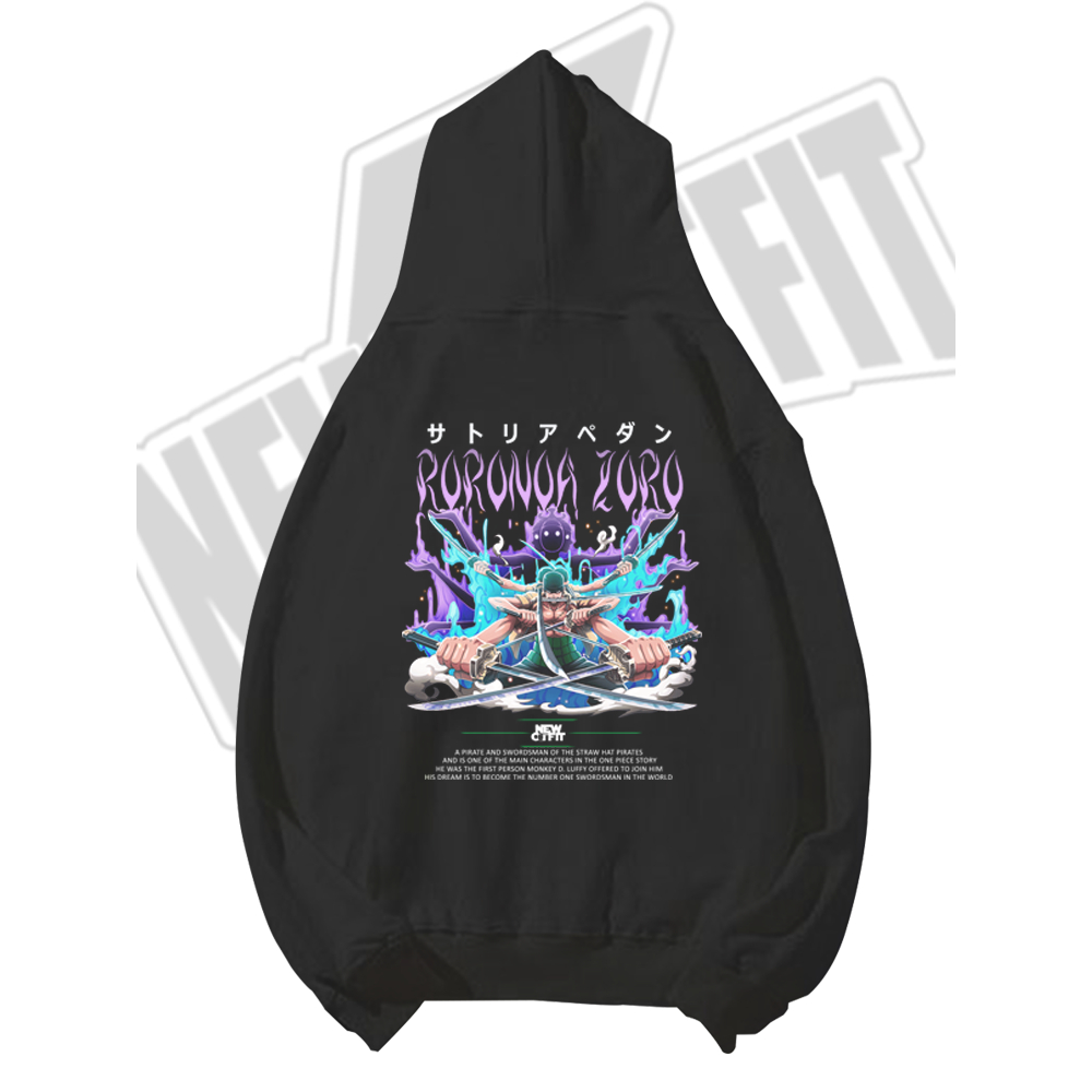 Hoodie Jumper Sweater Hodie Anime RORONOA ZORO SAMURAI ONE PIECE BAJAK LAUT TOPI JERAMI Jepang Manga