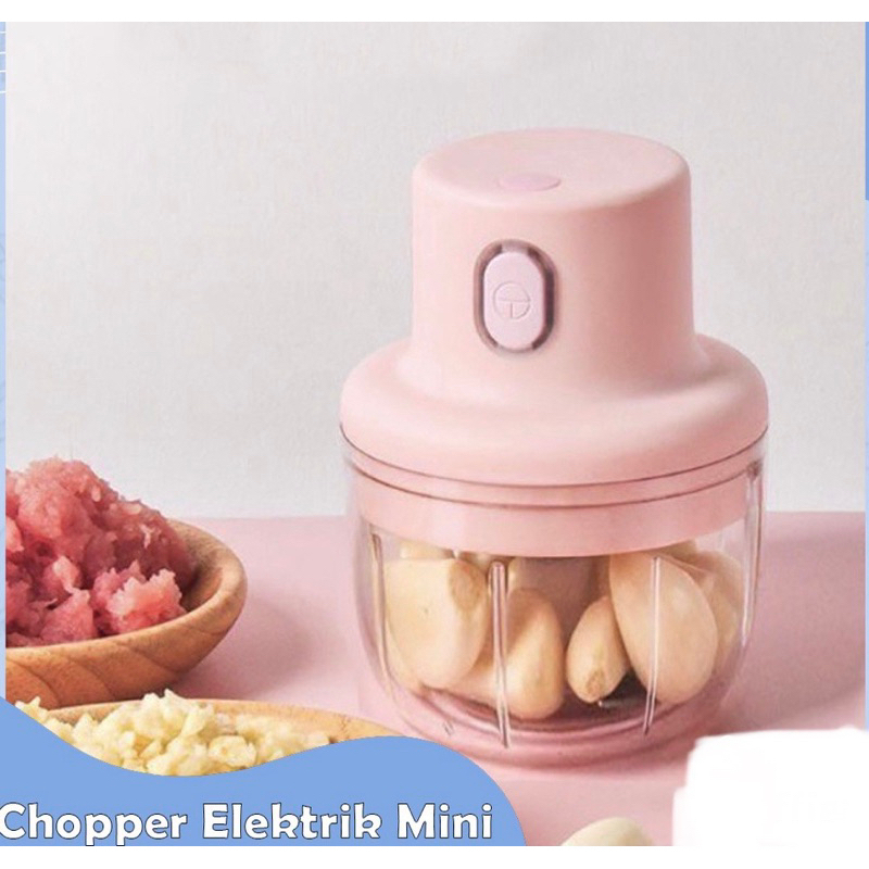 Blender Portable Mini USB Chopper Elektrik Cas Tanpa Kabel Pencincang Makanan Bumbu MUXINDO 668