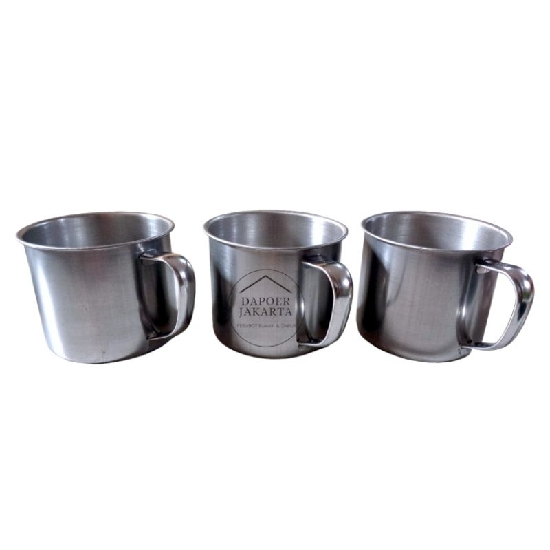 MUG GELAS STAINLESS/GELAS MINUM KECIL/GELAS KOPI/CANGKIR KOPI