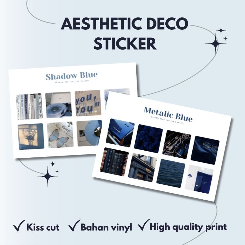 

Sticker Deco Aesthetic bahan Vinyl untuk scrapbook dan journaling