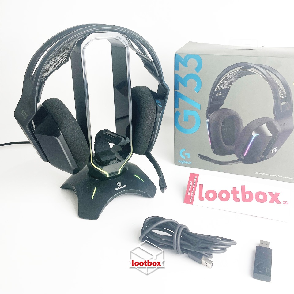 Headset Gaming Wireless RGB Logitech G733 Lightspeed BLACK - SECOND