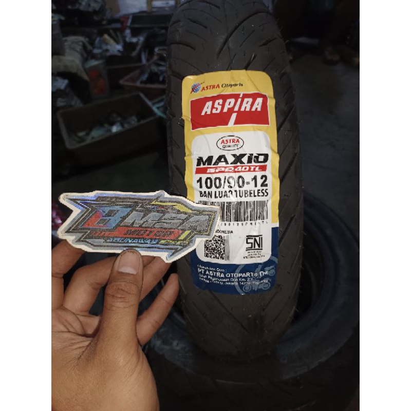 Ban Tubbles Scoopy R12 Matic Standart Spr40Tl ASPIRA Maxio 100/9012 depan 110/9012 belakang