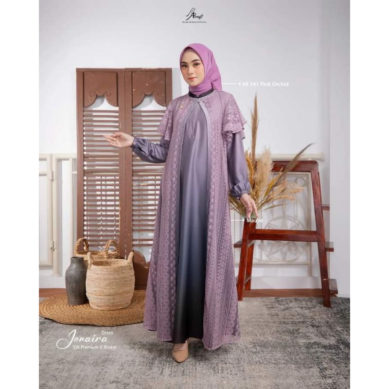 JENAIRA DRESS berbahan brukat dan silk ( by arrafi ori )