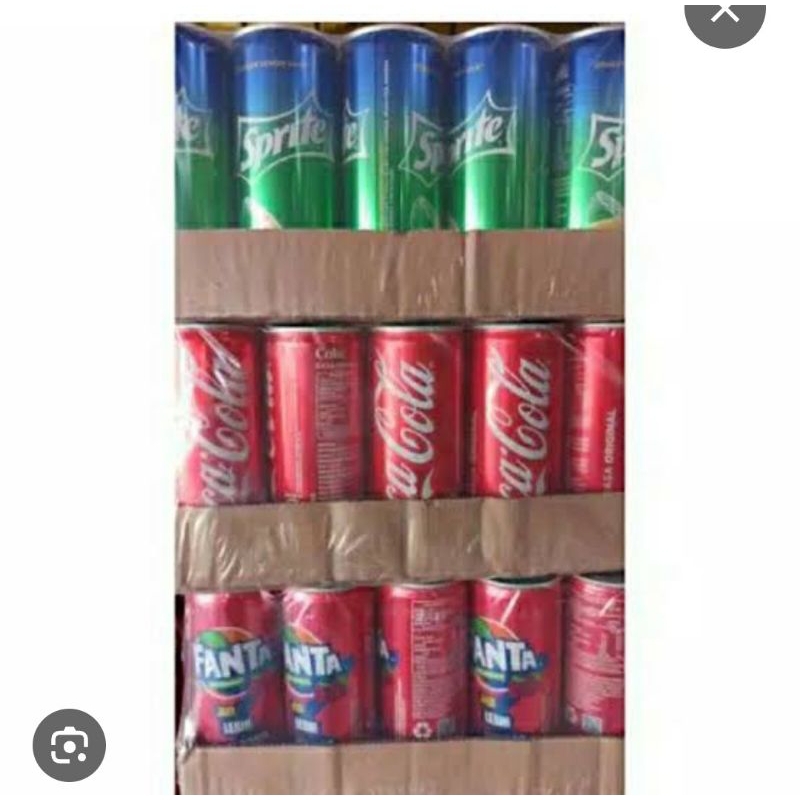 

cola/sprite/fanta kaleng satuan