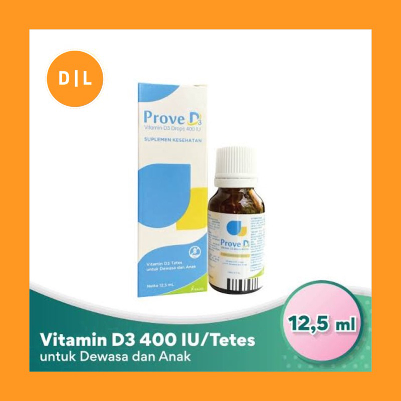 PROVE D3 400IU TETES - PROVE D DROP 400 IU DROPS / VITAMIN D3 BPOM KALBE