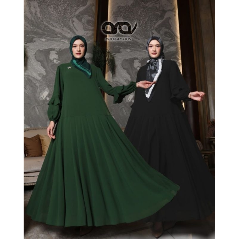 Dress Hijab Ceruty Baby Doll by Anzora x Citra Kirana