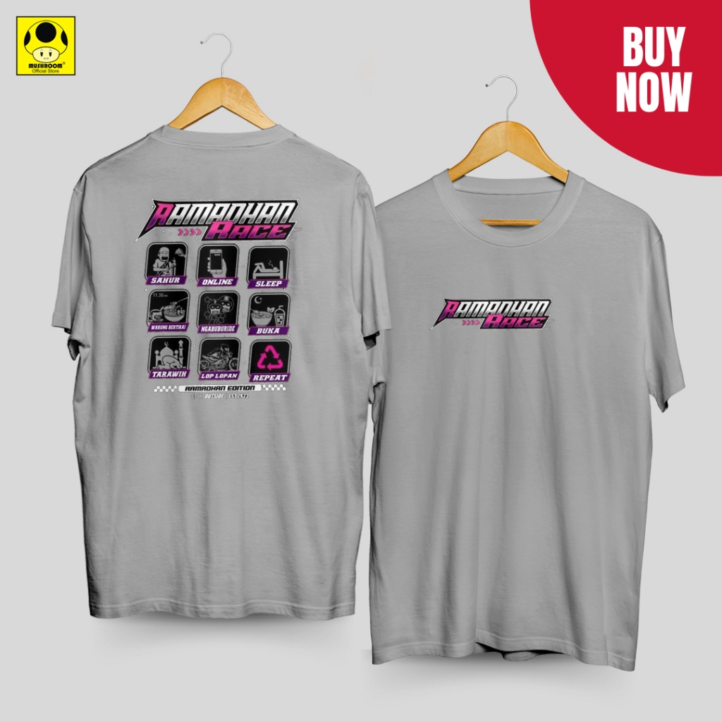 Mushroom DISTRO Kaos Race / Kaos Viral / Kaos Distro Pria Keren 2023 / Baju Kaos Pria Terbaru 2023 -