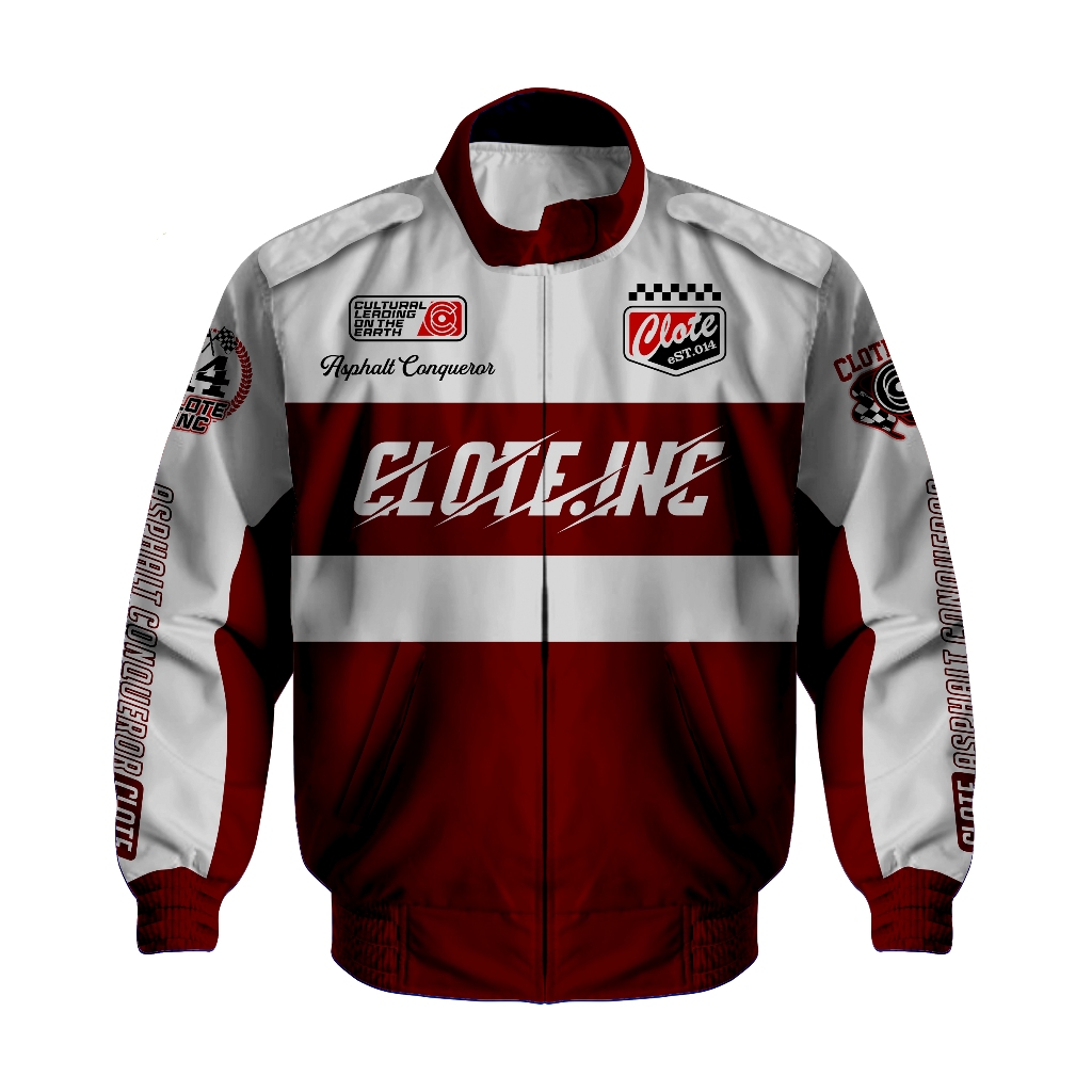 Clote Jacket Nascar Asphalt Conqueror Red - White Limited Edition