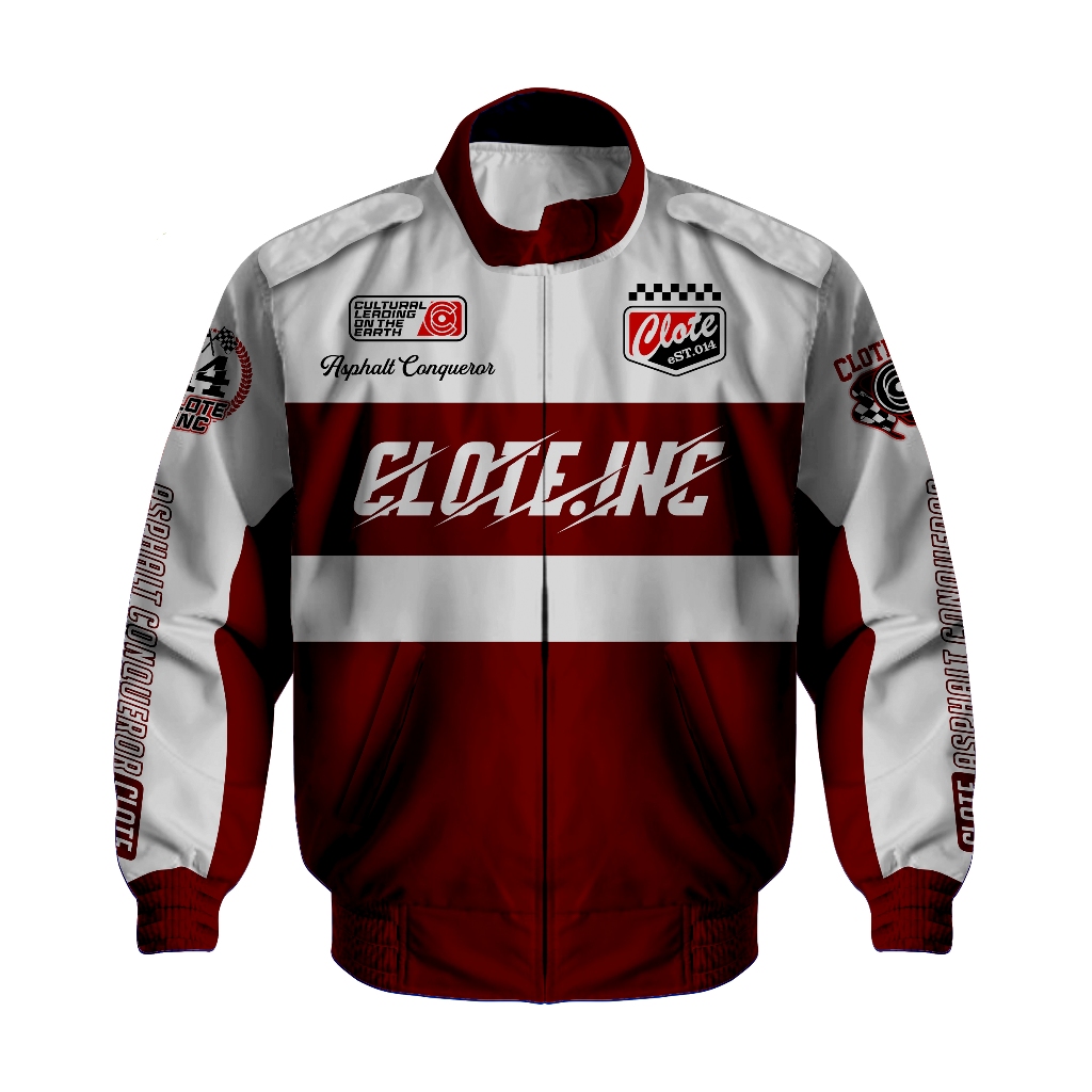 Clote Jacket Nascar Asphalt Conqueror Black - White