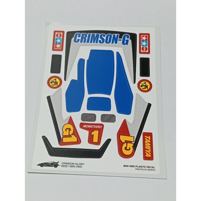 DECAL MINI 4WD CRIMSON GLORY/STICKER TAMIYA CRIMSON GLORY