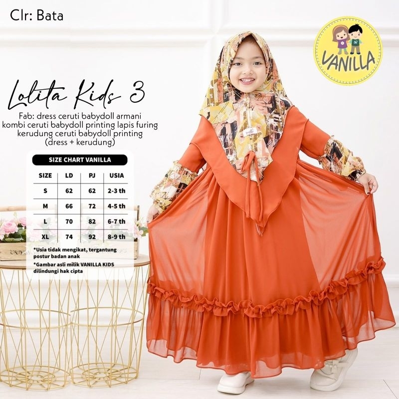 GAMIS ANAK LOLITA vol.3 FREE HIJAB