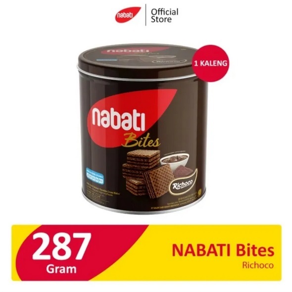 

RICHOCO Nabati Bites Choco Wafer 287 Gram / Kaleng Biskuit Coklat Kue Kering Snack Cokelat Instant