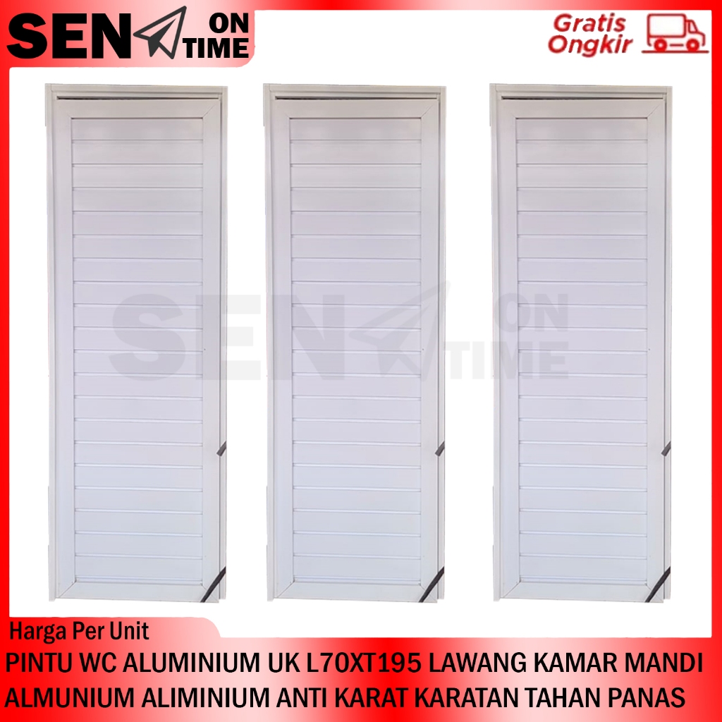 [Kargo] PINTU WC ALUMINIUM UK L70XT195 LAWANG KAMAR MANDI ALMUNIUM ALIMINIUM ANTI KARAT KARATAN TAHA