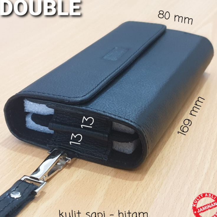 Rm Dompet hp double kulit asli genggam tali tangan
