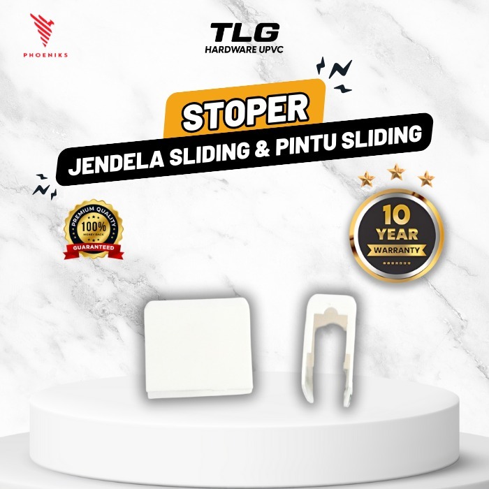 Stoper/Stopper Sliding UPVC – Penahan & Pengaman Pintu/Jendela Geser Putih – TLG