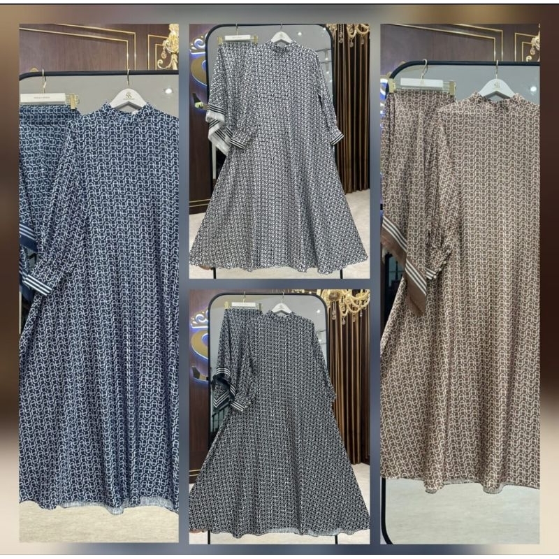 Dress Level Up Lebaran Set Hijab by Shellasaukia