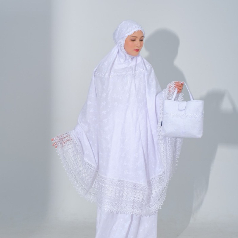 ZOYA MUKENA WANITA DEWASA VERENA PRAYER WEAR -Putih