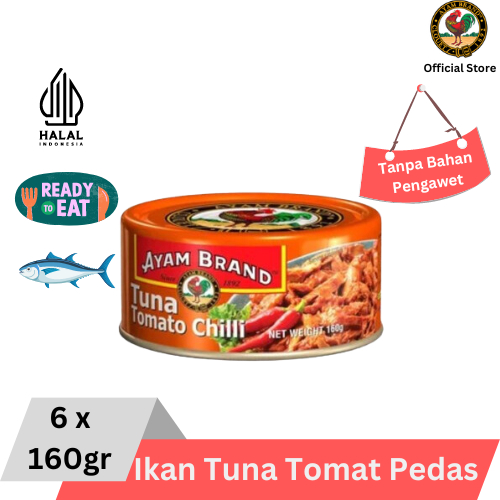 

Ayam Brand - Ikan Tuna Kaleng Saus Tomat Pedas 6 pcs 160gr
