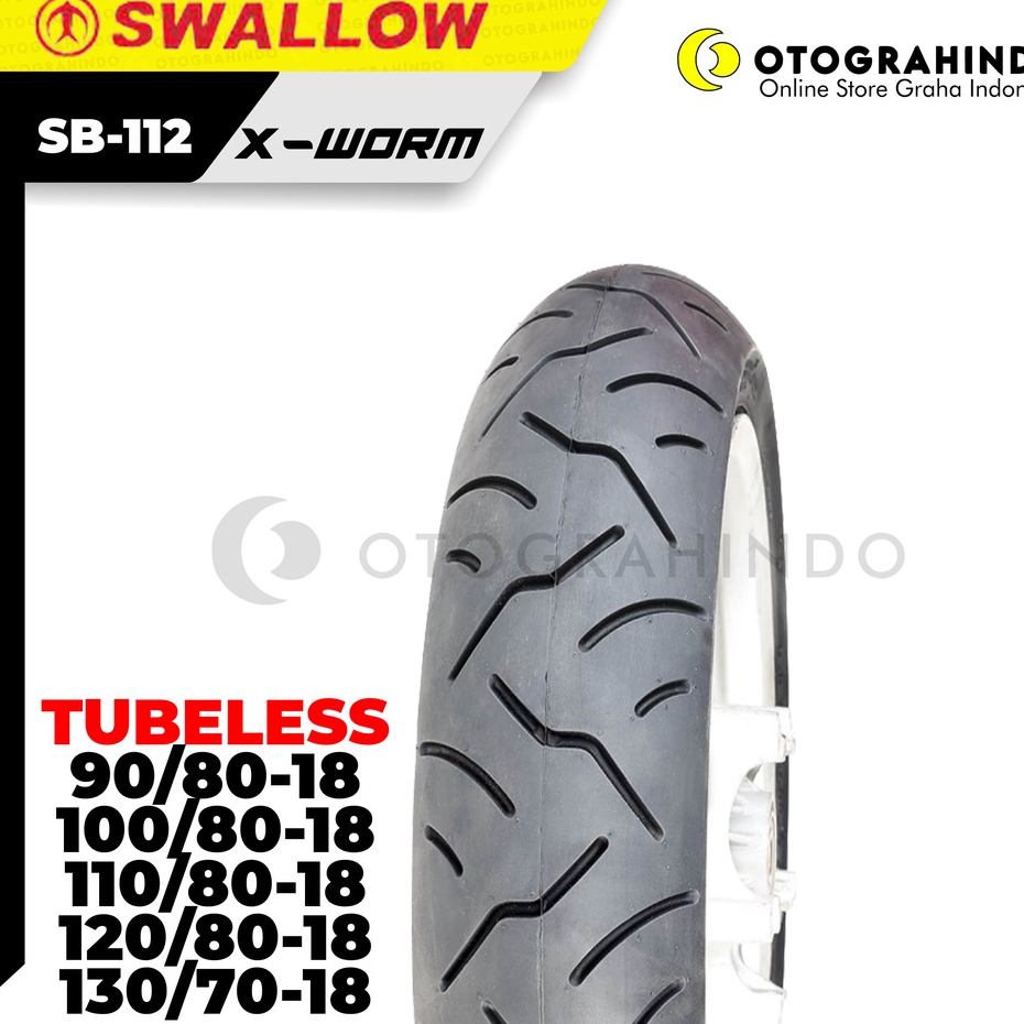 Ban Motor Swallow SB-112 XWORM 90/80 100/80 110/80 120/80 130/70 Ring 18 Tubeless