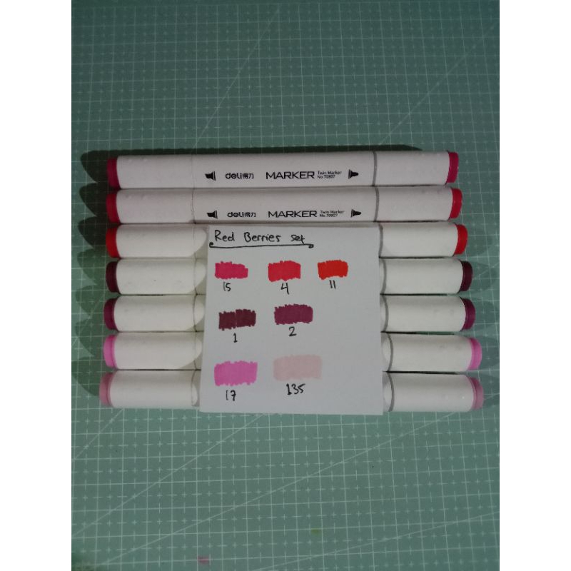 

Deli Alcohol Marker Set Red Berries
