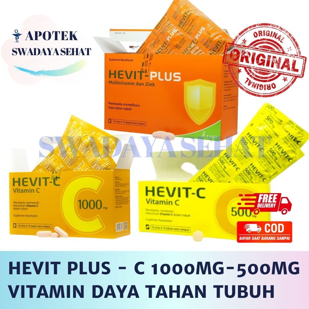 HEVIT PLUS - HEVIT-C 1000 MG - 500Mg STRIP - Vitamin C 1000Mg Daya Tahan Tubuh Hevit C