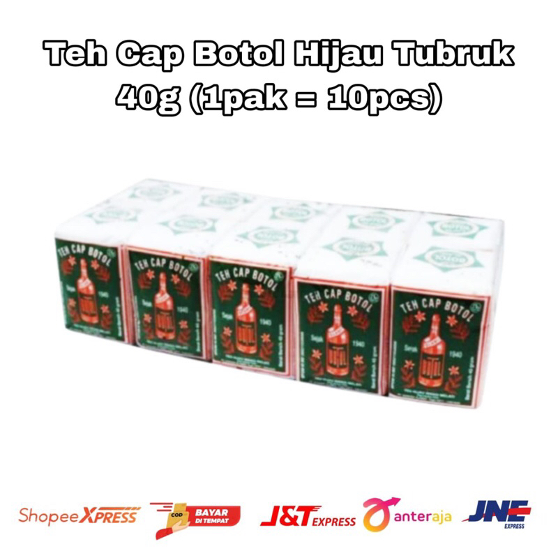 

Teh Cap Botol Hijau Tubruk 40g (1pak = 10pcs)