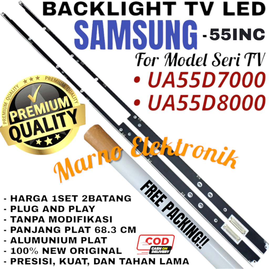 BACKLIGHT TV LED SAMSUNG 55 INC INCH UA55D7000 UA55D8000 55D7000 55D8000 55D LAMPU LED ORIGINAL