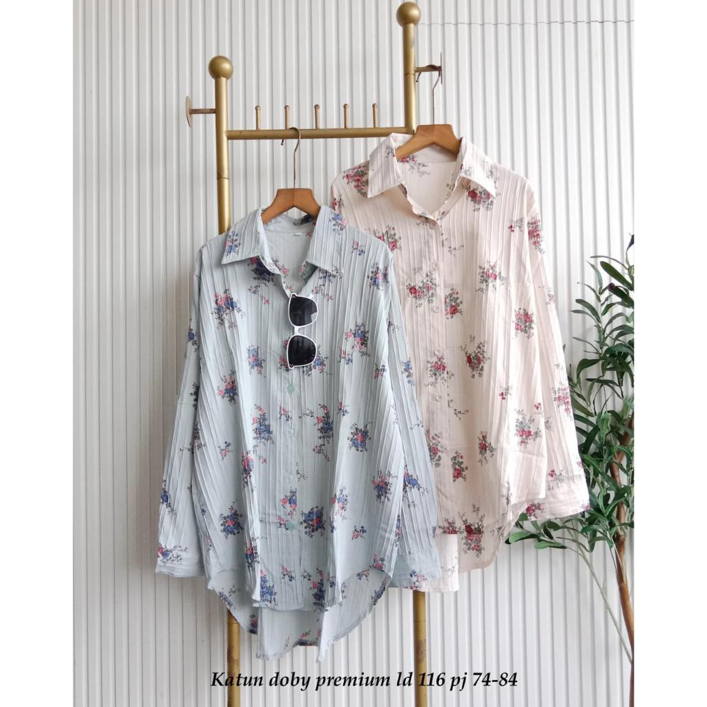 Blouse Wanita Katun Doby Premium