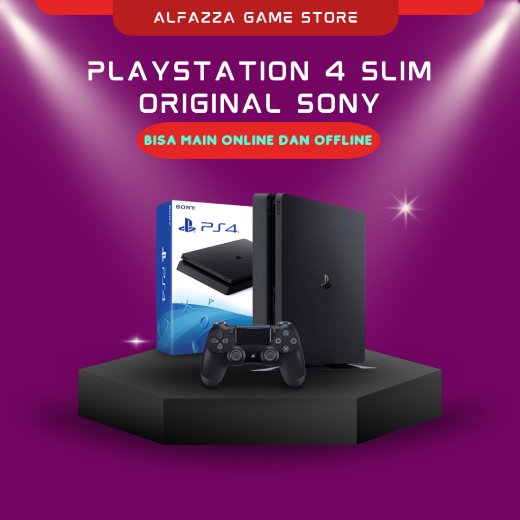 PS4 Slim Original Playstation 4 Sony 1TB/500 GB Bonus 500++ Games - Garansi 1 Tahun