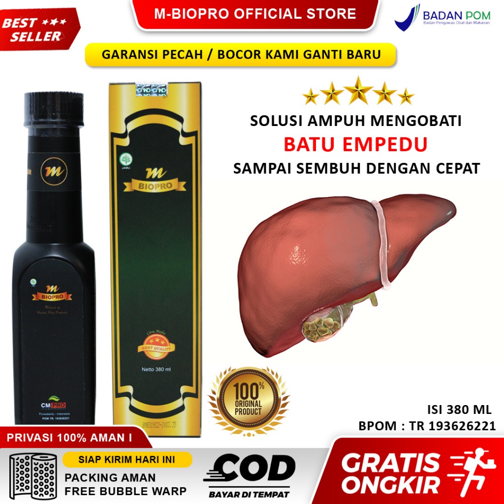 obat Batu Empedu M BIOPRO Madu Herbal Batu Ginjal Empedu Kencing Batu Hancur Tanpa Operasi BIOPRO 40