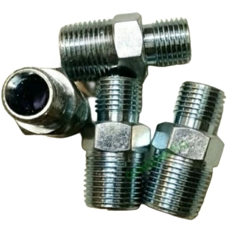 DOUBLE NEPEL 1/2" NPT  X 3/8" NPT/ DOUBLE NEPEL HIDROLIK