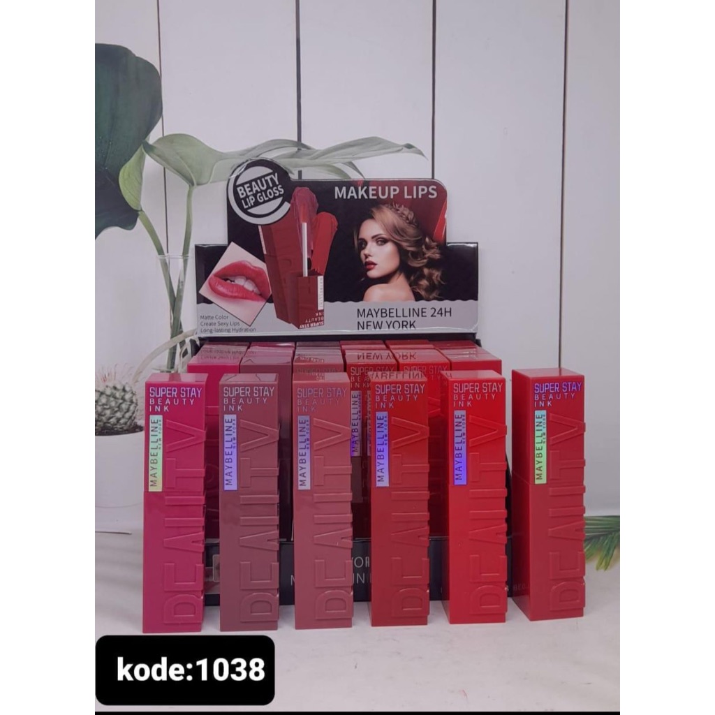 Lipgloss / Lipcream Maybelline Matte 24H / Grosir Kosmetik (24ps) 1box