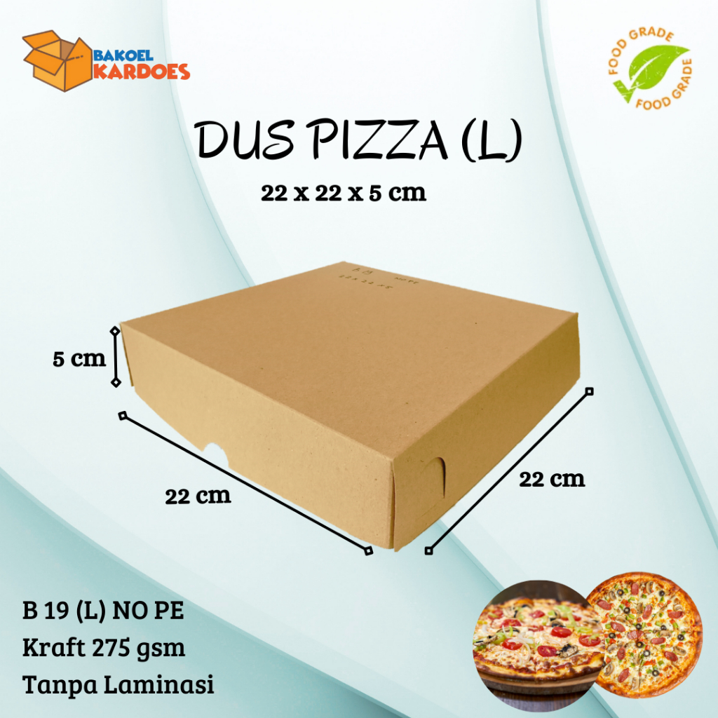 

Dus Pizza (L) Uk. 22x22x5 cm B19 NO PE Tanpa Laminasi