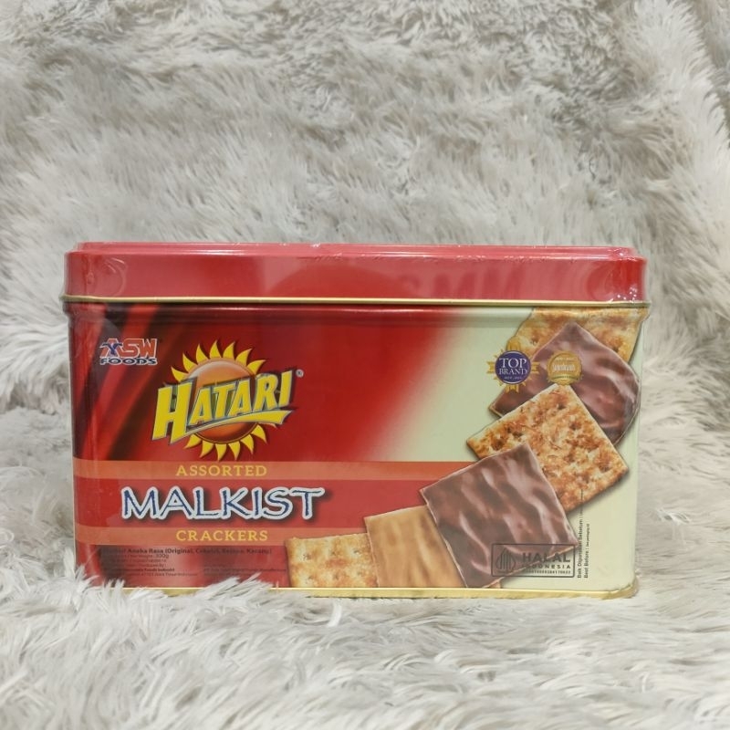 HATARI Assorted malkist crackers kaleng segi 300gr