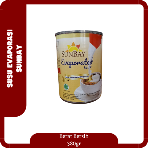 

Sunbay Evaporated Milk 380gr | Susu Evaporasi Sunbay | Sunbay Evaporasi 1kaleng