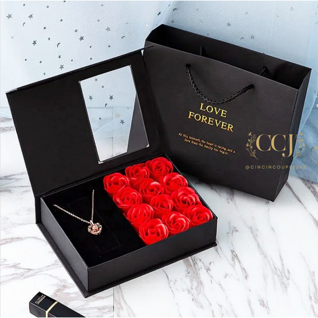 VALENTINE FOREVER LOVE PROMISE RING BOX - HIDDEN JEWELRY / BOX CINCIN NIKAH LAMARAN TEMPAT KOTAK BUN