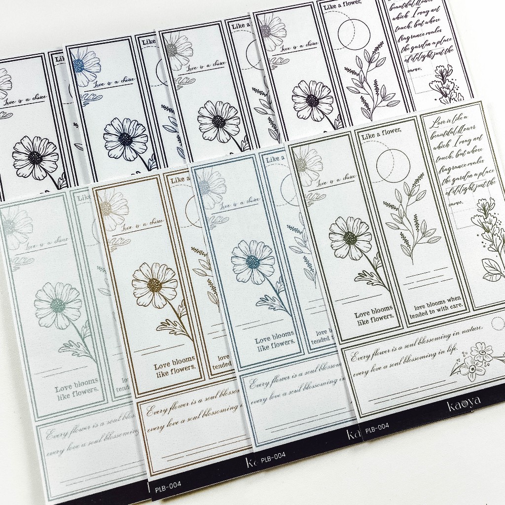 

8pcs Kertas Label Set Flowers DIY Label Paper Bahan Kertas Jurnal by KaoyaShop