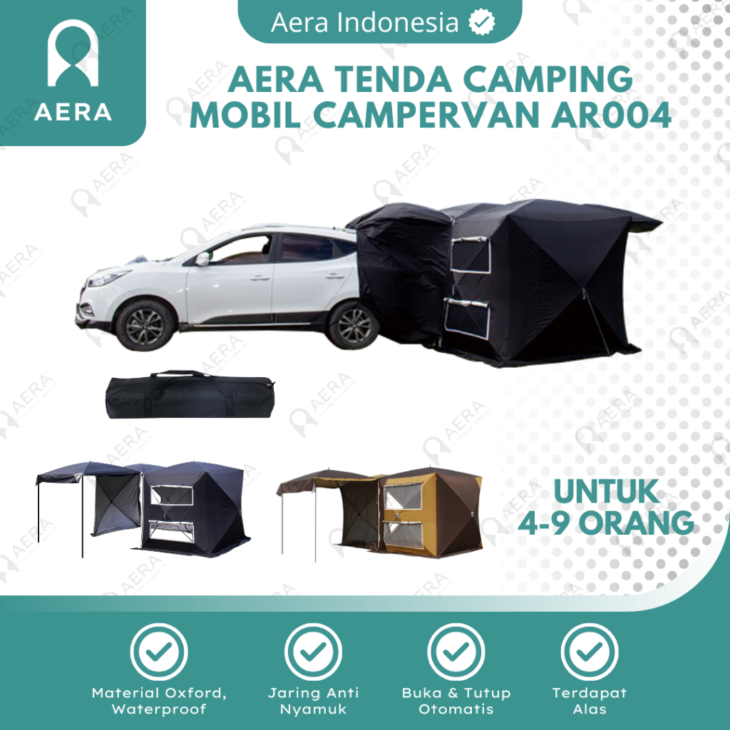 AERA Tenda Mobil Camping Campervan Besar | Tenda Mobil Double 4-9 Orang | Tenda Mobil AR004 | Tenda 