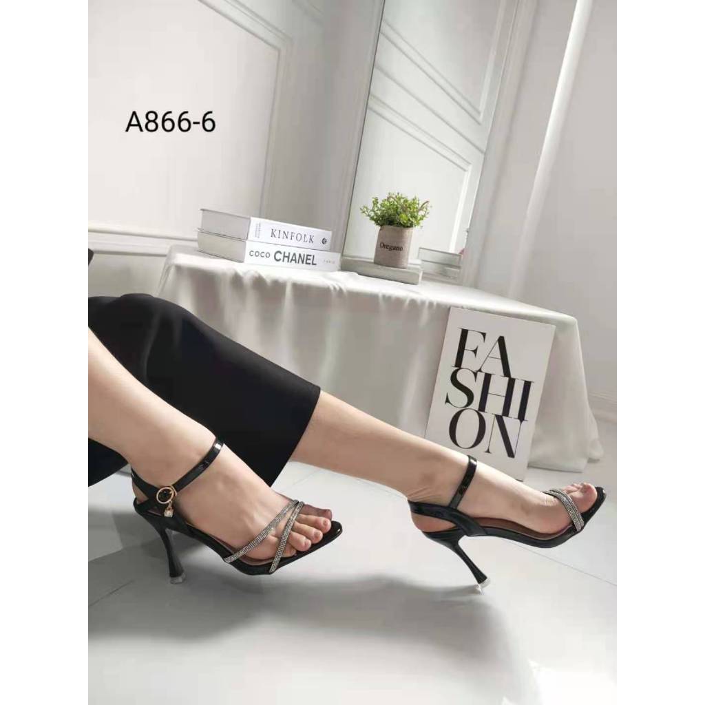 Promo Terbaru Simoncelli Sepatu Wanita Heels Tali Belakang 9 Cm Mutiara Sepatu Wanita Sepatu Korea