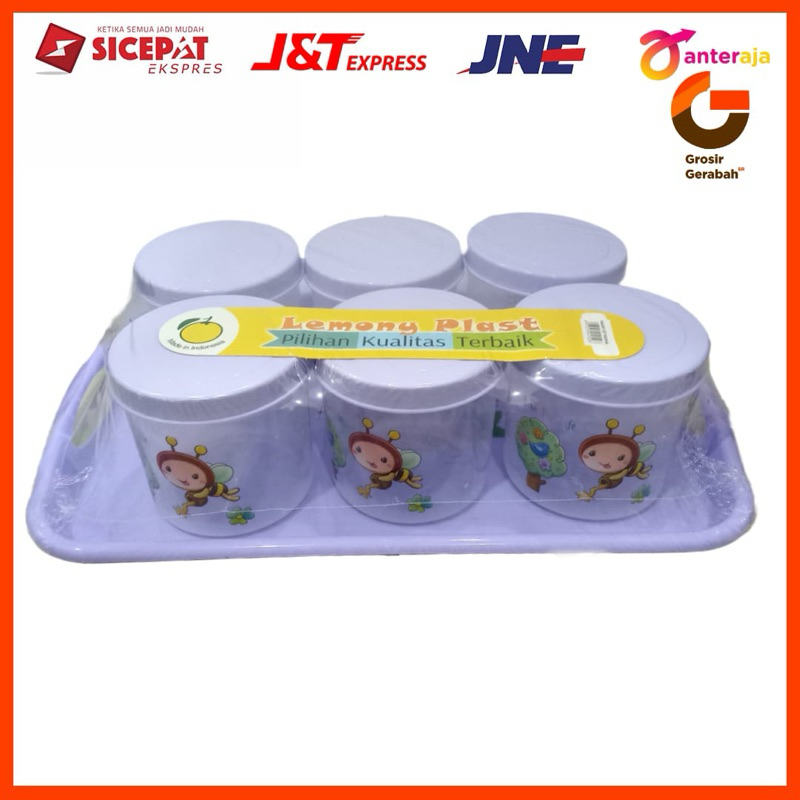 lemony plast toples set 6pcs + nampan nagami s