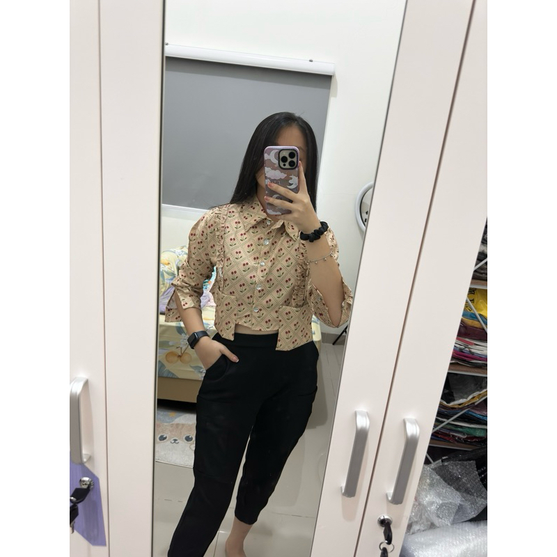 peeweestore/bangkok/baju bangkok/kemeja bangkok/kemeja crop/bkk