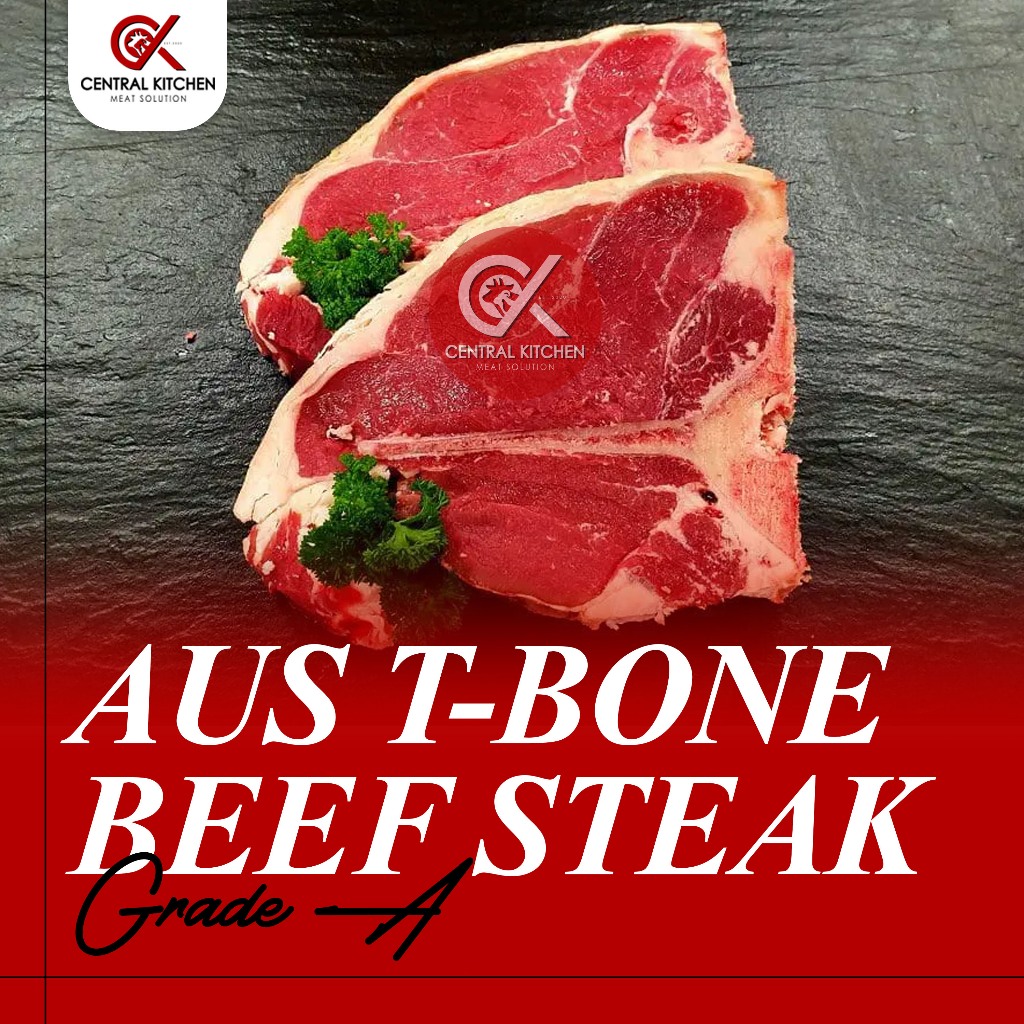 

Daging Sapi AUS T-Bone Tbone Beef Steak Impor Grade A pack 200gr
