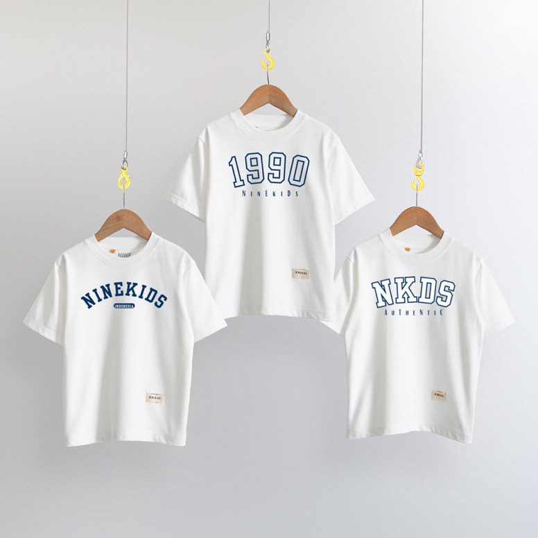 VIH723 COD Ninekids  Kaos Ninekids  Kaos Oversize  Kaos Hitam  Putih Polos  Anak LakiLaki  Perempuan